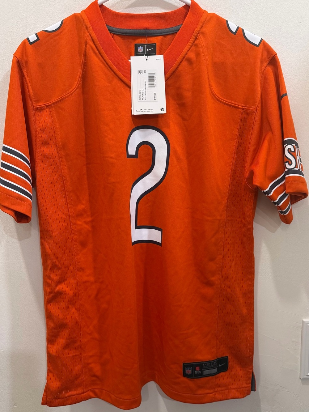 Youth Large 14/16, Nike, Chicago Bears DJ Moore #2, orange, NWT